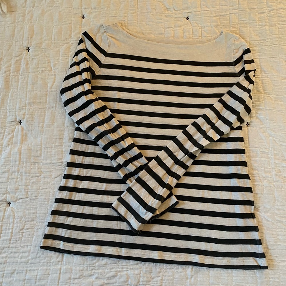 Loft Striped Long Sleeve Tee - Size S